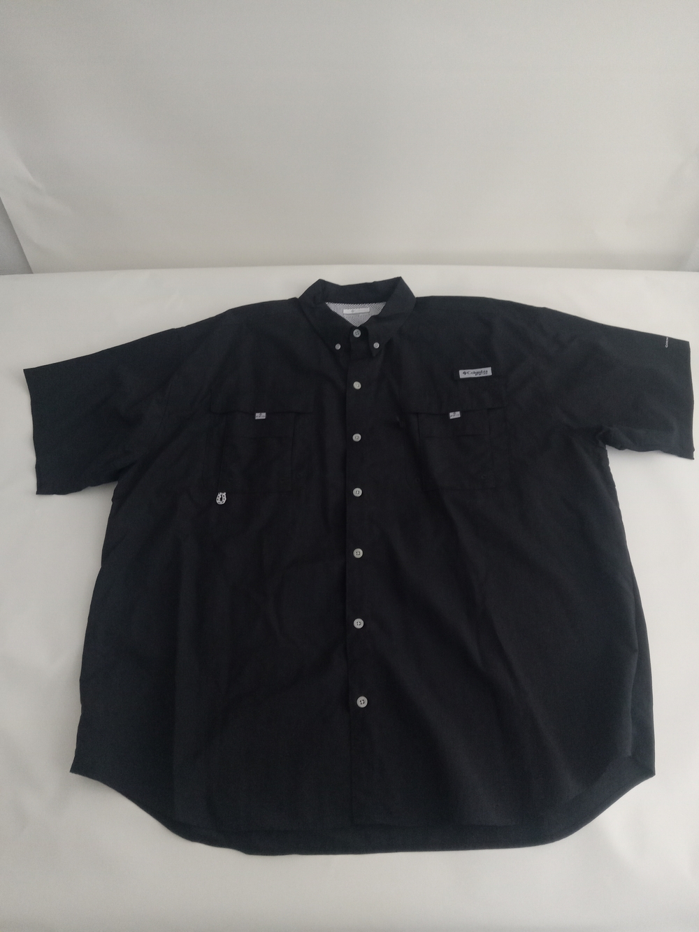 Columbia Men's Omni Shade Vented Black Short-Sleeve Button Down Shirt XXL